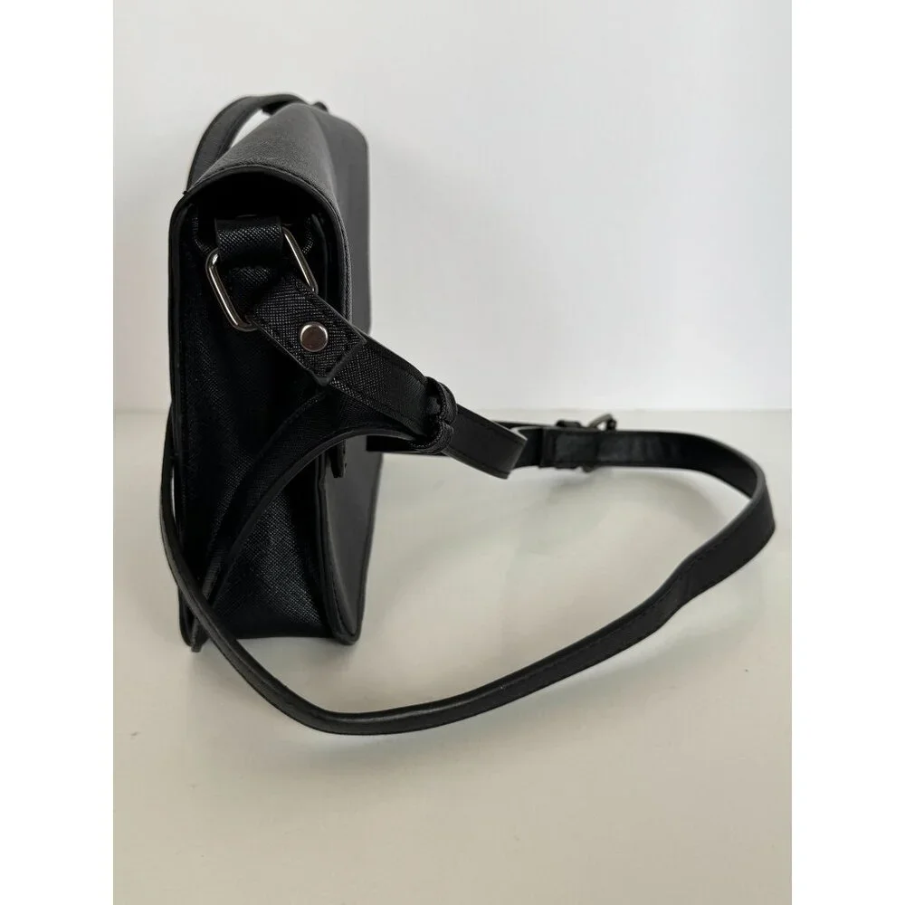 Disney Minnie Mouse Black Crossbody Bag With Adjustable Strap & Polka Dot Bow De - Picture 8 of 12